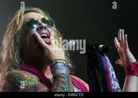 Michael Starr Steel Panther eseguendo a Thebarton Theatre di Adelaide Adelaide, Australia - 09.10.12 con: Michael Starr dove: Australia quando: 09 Ott 2012 Foto Stock