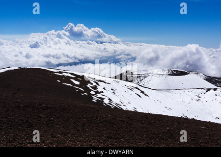 Pu'u Hau Kea cono di scorie. Mauna Kea area sommitale, la Big Island, Hawaii, Stati Uniti d'America. Foto Stock