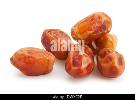 Date frutto isolato su bianco Foto Stock