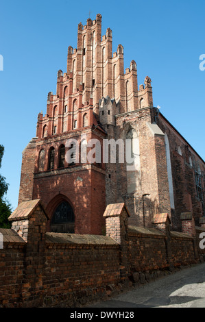 Chiesa di SS Giacobbe e Nicholas, ex chiesa francescana, dal XIV secolo, ricostruire in 19 c., Chelmno, Polonia Foto Stock