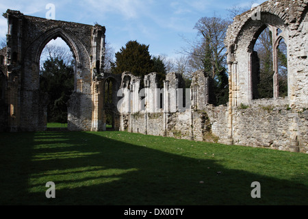 Netley Abbey resti in primavera Foto Stock