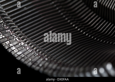 Vecchio tipo di macchina da scrivere barre, sfondo meccanico Foto Stock