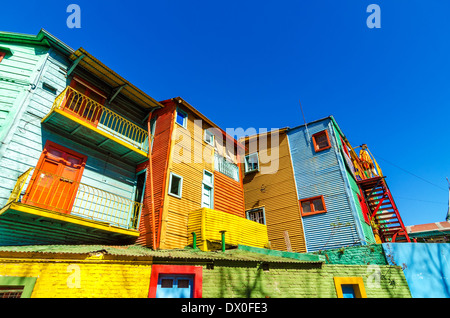 Colorato Caminito street in La Boca quartiere di Buenos Aires Foto Stock