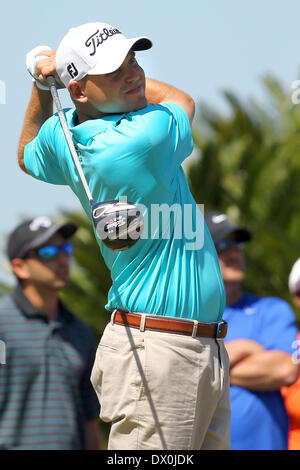 Palm Harbor, Florida, Stati Uniti d'America. Xv Mar, 2014. Bill Haas durante il terzo round della Valspar campionato a Innisbrook Resort - Copperhead in Palm Harbor, Florida. Credito: Azione Sport Plus/Alamy Live News Foto Stock