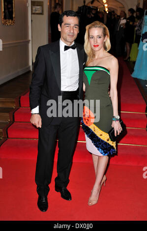 Attore Erol Sander e la moglie Caroline Godet alla presentazione del Gala Spa Awards 2014 torcia Park Hotel & Spa su sabato 15 marzo 2014 a Baden-Baden Foto Stock