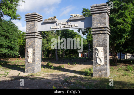 Ingresso, Parco Nazionale di Komodo, Sito Patrimonio Mondiale dell'UNESCO, Komodo, Indonesia, sud-est asiatico Foto Stock