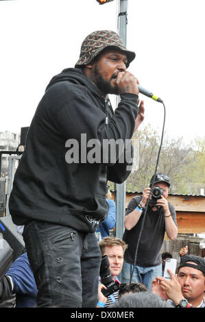 Austin, Texas, Stati Uniti d'America. Xiv Mar, 2014. ScHoolboy Q esegue durante il South By Southwest (SXSW) SPIN Party a Stubb su Marzo 14, 2014 di Austin in Texas - USA. (Foto di Manuel Nauta/NurPhoto) Credito: Manuel Nauta/NurPhoto/ZUMAPRESS.com/Alamy Live News Foto Stock