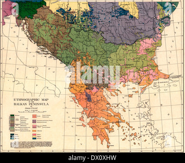 Mappa Dei Balcani Foto Stock Alamy