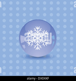 Illustrazione colorata con il simbolo del fiocco di neve icona per il tuo design Foto Stock