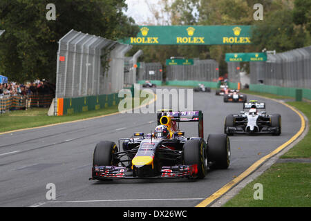 Melbourne, Australia. Il 16 marzo 2014. Daniel Ricciardo (AUS) #3, Infiniti Red Bull Racing - Formula1 nel Campionato del Mondo 2014 - Round 01 a Melbourne Albert Park di Melbourne, Australia, domenica 16 marzo 2014 Credit: dpa picture alliance/Alamy Live News Foto Stock