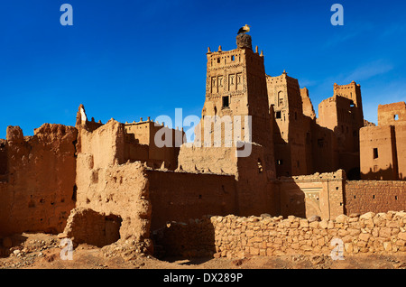 Il Kasbah Glaoui di Tamedaght nella valle Ounilla, Marocco Foto Stock