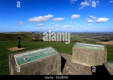 Ditchling Beacon spot bellezza, South Downs National Park, Sussex County, England, Regno Unito Foto Stock