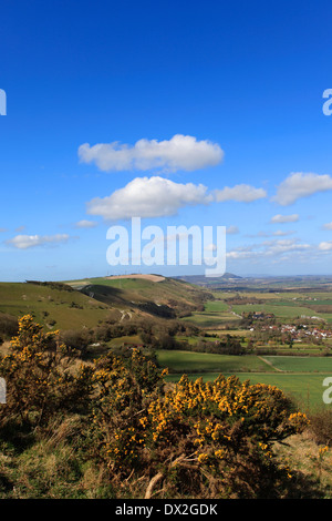 Ditchling Beacon spot bellezza, South Downs National Park, Sussex County, England, Regno Unito Foto Stock