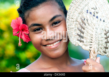 Ragazza giovane di Apia, Samoa Foto stock - Alamy