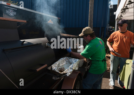 Lakeland Florida annuale di maiale barbecue Festival concorso sponsorizzato da Publix supermercati Foto Stock