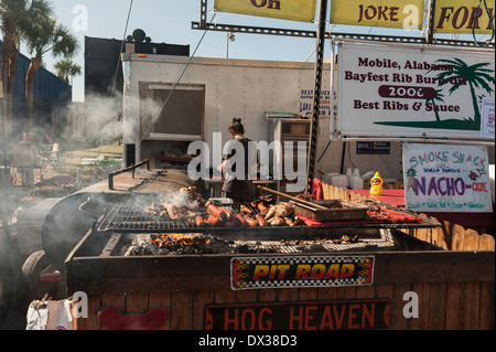 Lakeland Florida annuale di maiale barbecue Festival concorso sponsorizzato da Publix supermercati Foto Stock