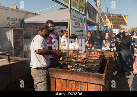 Lakeland Florida annuale di maiale barbecue Festival concorso sponsorizzato da Publix supermercati Foto Stock