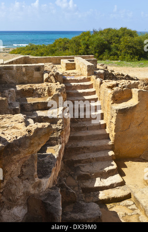 Museo archeologico del sito le Tombe dei Re a Paphos, Cipro. Foto Stock