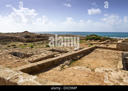 Museo archeologico del sito le Tombe dei Re a Paphos, Cipro. Foto Stock