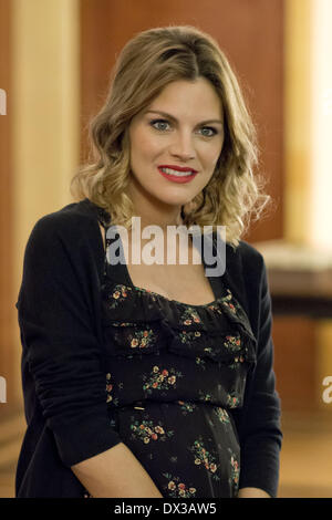 Madrid, Spagna. Xvii Mar, 2014. Attrice spagnola AMAIA SALAMANCA, che è di 8 mesi di gravidanza, durante la presentazione della serie theTV 'Gallerie Velvet' in Madrid. © Oscar Gonzalez/NurPhoto/ZUMAPRESS.com/Alamy Live News Foto Stock