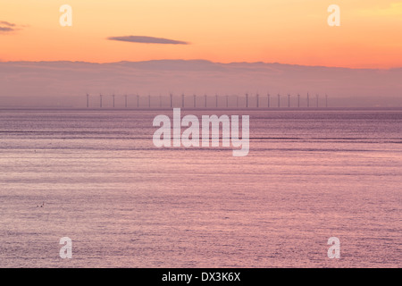 Teesside Offshore Wind Farm vicino Redcar, North Yorkshire. Foto Stock