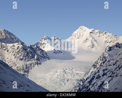 Ghiacciaio delle alpi lyngen, Troms, Norvegia Foto Stock