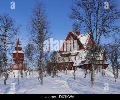 Chiesa di Kiruna, Norrbottens län, lappland, Svezia Foto Stock