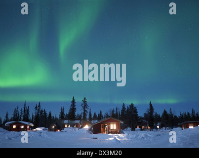 Luci del nord, Kiruna, Norrbottens län, lappland, Svezia Foto Stock