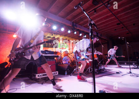 Emily's Army eseguire a Yahoo! Vetrina musicale durante SXSW 2014 il 14 marzo 2014. Foto Stock