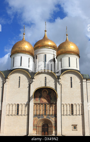 Cattedrale della Dormizione al Cremlino di Mosca, Russia Foto Stock
