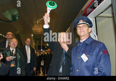 La riapertura del treno Mosca - Berlino - Parigi Foto Stock