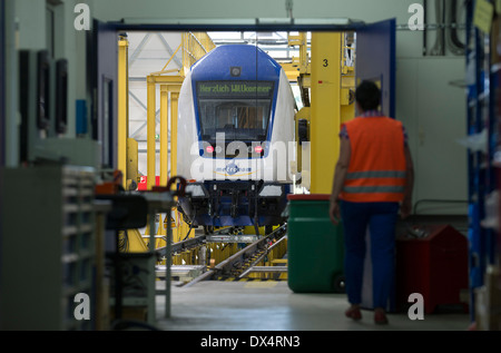 OHE il lavoro di manutenzione Uelzen Foto Stock