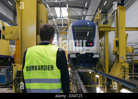 OHE il lavoro di manutenzione Uelzen Foto Stock