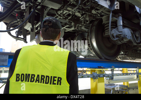 OHE il lavoro di manutenzione Uelzen Foto Stock