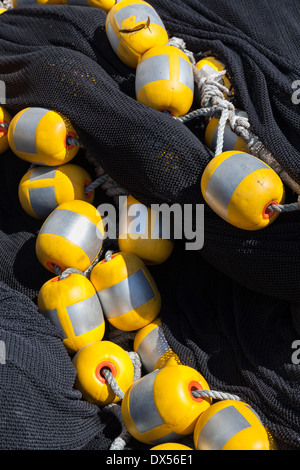 Le reti da pesca ad asciugare al sole, Islanda Foto Stock