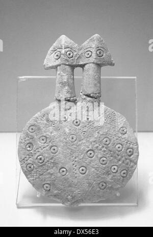 La Turchia. Età del Bronzo. Idolo. Terzo millennio BC. Acqua di marmo. Da Beycesultan, Kultepe, Anatolia. Foto Stock
