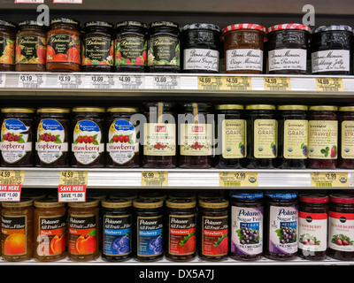 Confetture, Conserve e confetture corsia, Publix Super mercato a Tampa, Florida Foto Stock