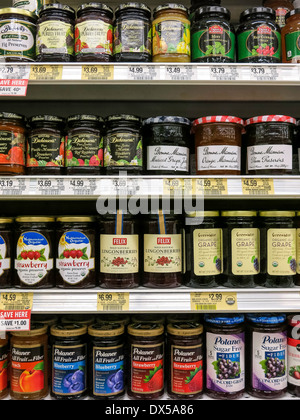 Confetture, Conserve e confetture corsia, Publix Super mercato a Tampa, Florida Foto Stock
