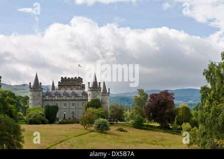 Vista di Inveraray Castle in Argyll Scozia; Foto Stock