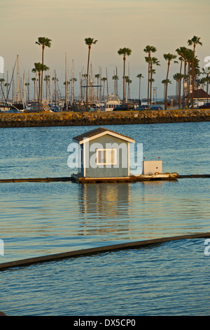 Rifugio nel porto di Long Beach in California. Foto Stock