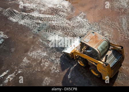 Vista aerea costruzione Bobcat veicolo Foto Stock