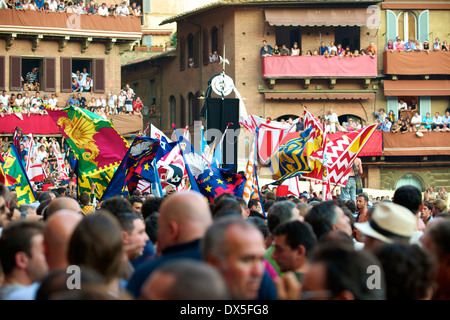 Il Palio di Siena 2011- La Giraffa cresce Foto Stock