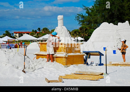 Sarasota Florida Siesta Key Crystal Classic sabbia Master Scolpire la concorrenza FL Foto Stock