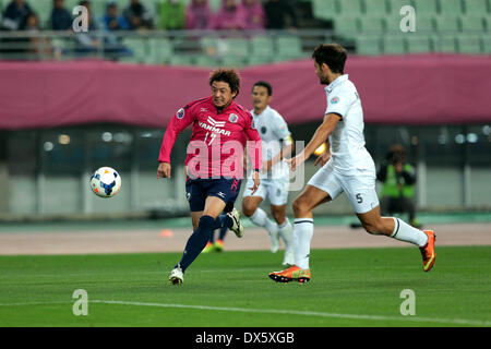 Osaka, Giappone. Xviii Mar, 2014. Noriyuki Sakemoto (Cerezo) Calcio/Calcetto : AFC Champions League Gruppo E CORRISPONDENZA TRA Cerezo Osaka 4-0 Buriram uniti a Yanmar Stadium Nagai di Osaka in Giappone . Credito: AFLO SPORT/Alamy Live News Foto Stock