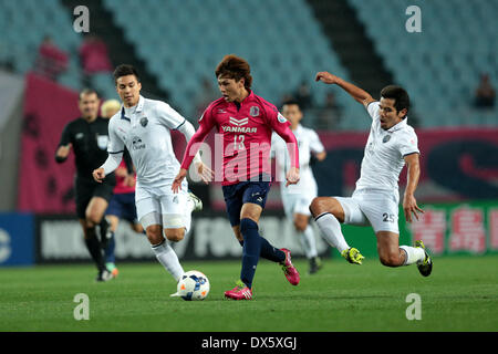 Osaka, Giappone. Xviii Mar, 2014. Takumi Minamino (Cerezo) Calcio/Calcetto : AFC Champions League Gruppo E CORRISPONDENZA TRA Cerezo Osaka 4-0 Buriram uniti a Yanmar Stadium Nagai di Osaka in Giappone . Credito: AFLO SPORT/Alamy Live News Foto Stock