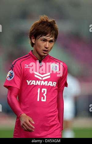 Osaka, Giappone. Xviii Mar, 2014. Takumi Minamino (Cerezo) Calcio/Calcetto : AFC Champions League Gruppo E CORRISPONDENZA TRA Cerezo Osaka 4-0 Buriram uniti a Yanmar Stadium Nagai di Osaka in Giappone . Credito: AFLO SPORT/Alamy Live News Foto Stock