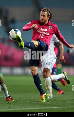 Osaka, Giappone. Xviii Mar, 2014. Diego Forlan (Cerezo) Calcio/Calcetto : AFC Champions League Gruppo E CORRISPONDENZA TRA Cerezo Osaka 4-0 Buriram uniti a Yanmar Stadium Nagai di Osaka in Giappone . Credito: AFLO SPORT/Alamy Live News Foto Stock