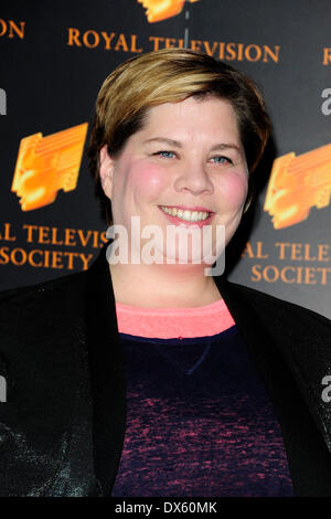 Katy Brand assiste la reale società televisiva Progremme premi al Grosvenor House London.Martedì 18 Marzo 2014 Foto Stock