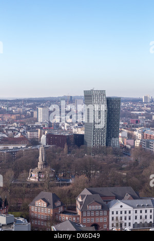 Vista su St Pauli area nel febbraio 2014 ad Amburgo, in Germania. Foto Stock