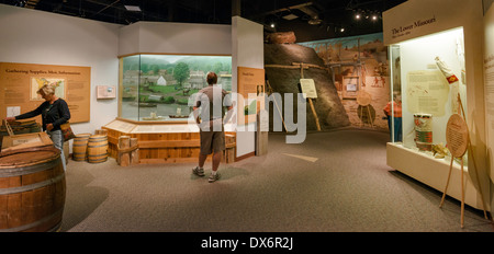 Espone a Lewis e Clark National Historic Trail Interpretive Center, Great Falls, Montana, USA Foto Stock